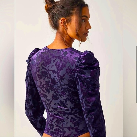 NWT Free People Magic Hour Bodysuit in Deep Sea Combo |Size Small - Picture 5 of 14